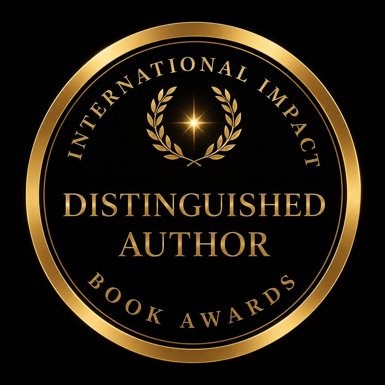 International Impact Book Awards Distinguished Author seal